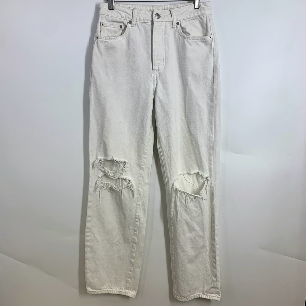 LOVERS AND FRIENDS Womens Ryan Distressed Ripped Straight Leg Jeans Womens SZ 26